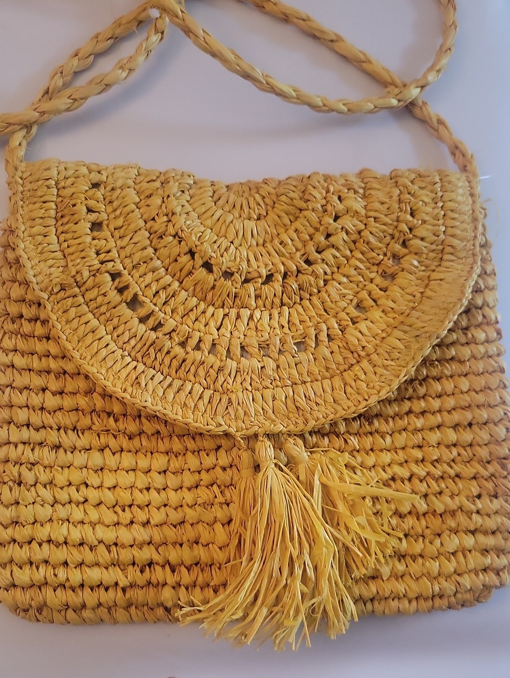 American Eagle Outfitters Woven Straw Crossbody Bag in Yellow